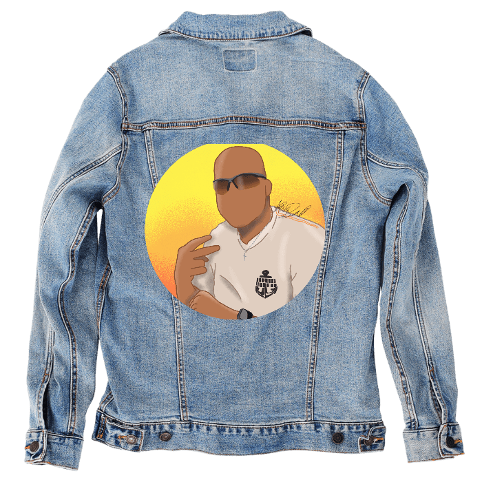 zakeke-design XL / Stonewash Customer Designed Custom Denim Jacket (hand-crafted) with 3 color choices of jacket: Stonewash, White, or Black. Unisex XS S M L XL 2X 3X. USA hand-crafted and USA digitally printed. Ships free within the USA & also ships Internationally. Customer designed hand-crafted denim jacket digitally printed