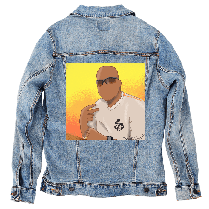 zakeke-design XL / Stonewash Customer Designed Custom Denim Jacket (hand-crafted) with 3 color choices of jacket: Stonewash, White, or Black. Unisex XS S M L XL 2X 3X. USA hand-crafted and USA digitally printed. Ships free within the USA & also ships Internationally. Customer designed hand-crafted denim jacket digitally printed